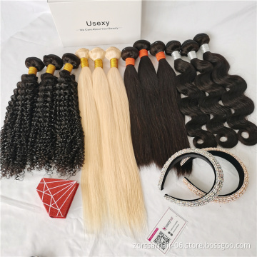 Raw Cuticle Aligned Hair,10a Grade Human Hair Weave Bundles Vendors , Mink Brazilian Hair Unprocessed Virgin Hair Bulk Wholesale
